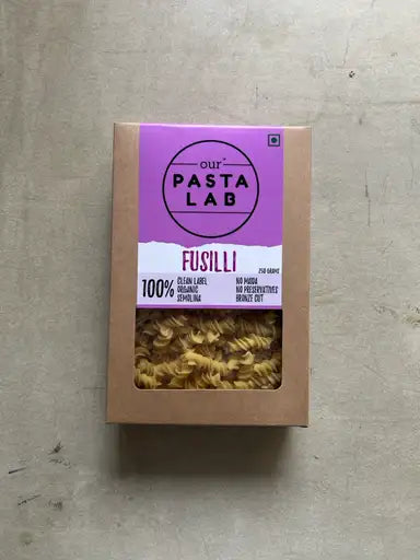 Pasta | Eggfree Semolina Fusilli – 100% Semolina – Vegan, No Refined Flour – Our Pasta Lab – 200gm