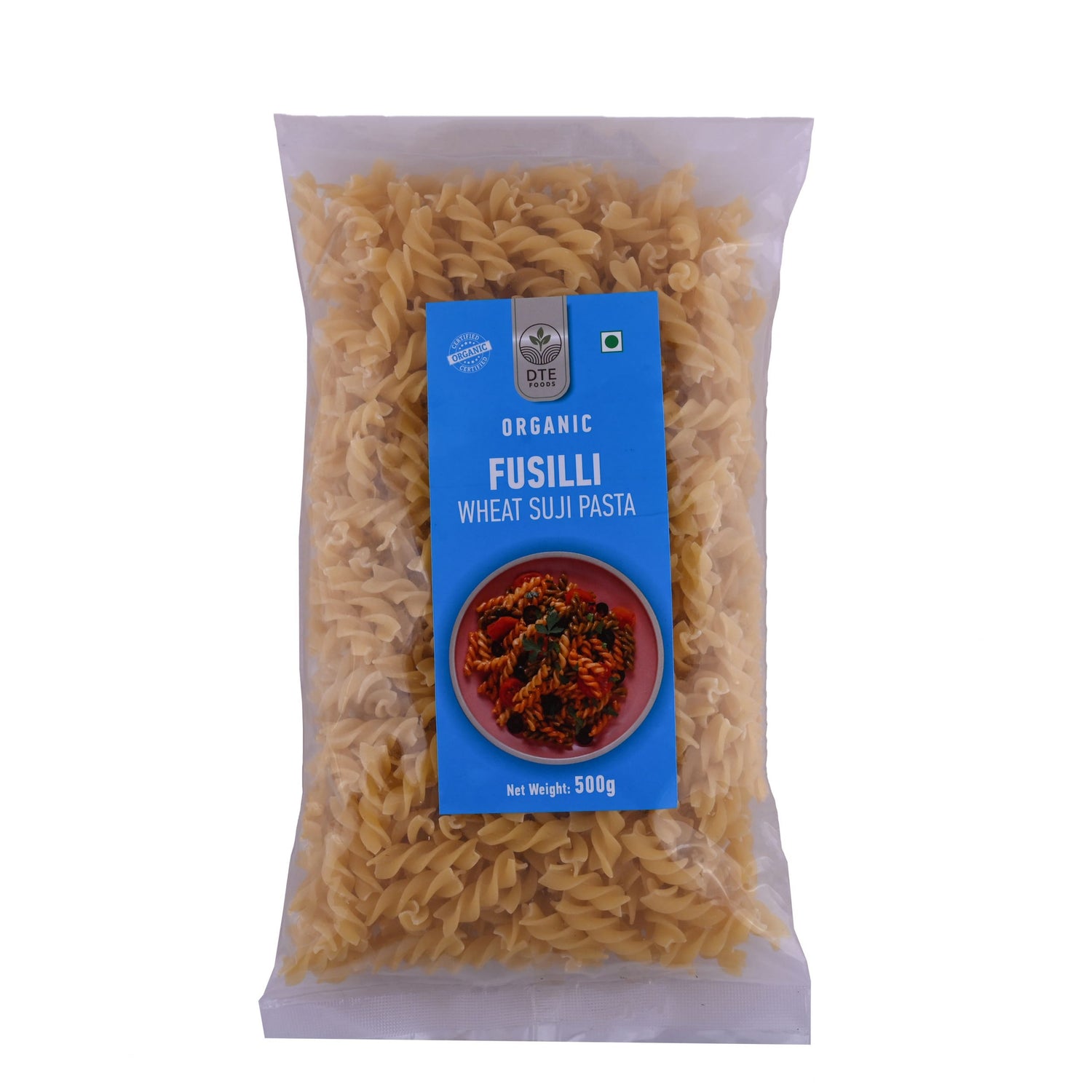 Pasta | Fusilli (Wheat Suji) - Certified Organic – DTE – 500gm