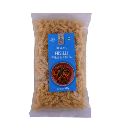 Pasta | Fusilli (Wheat Suji) - Certified Organic – DTE – 500gm