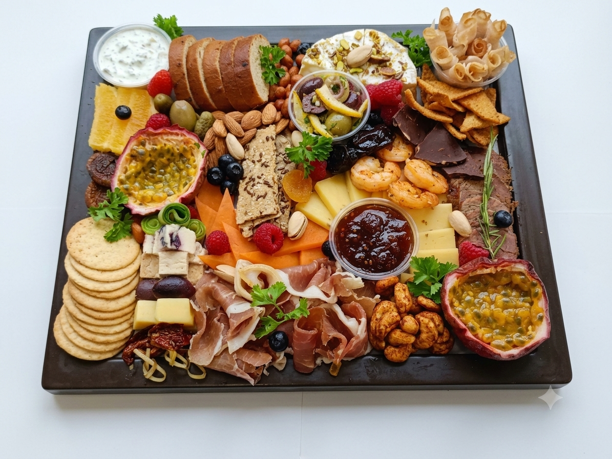 The Grazing Sage Gourmet Charcuterie Board- Luxury Artisanal Charcuterie &amp; Gourmet Gift Platter - No emulsifiers, Stabilisers, Nitrates &amp; No preservatives - Natural Ingredients