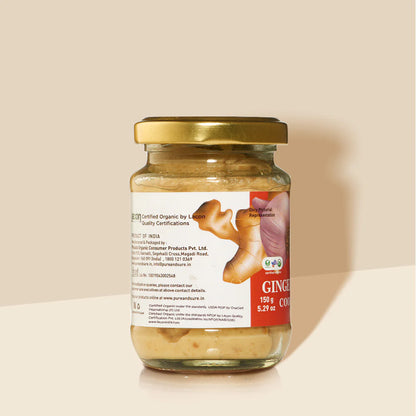 Cooking paste | Ginger &amp;amp; garlic - USDA Organic - Pure And Sure - 150gm