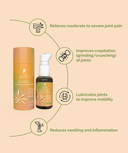 Joint Pain Oil | Glide + - Soothes Arthritis And Joint Pain – Natural - Plant Based – Non Toxic &amp; No Additives – Boheco – 30ml