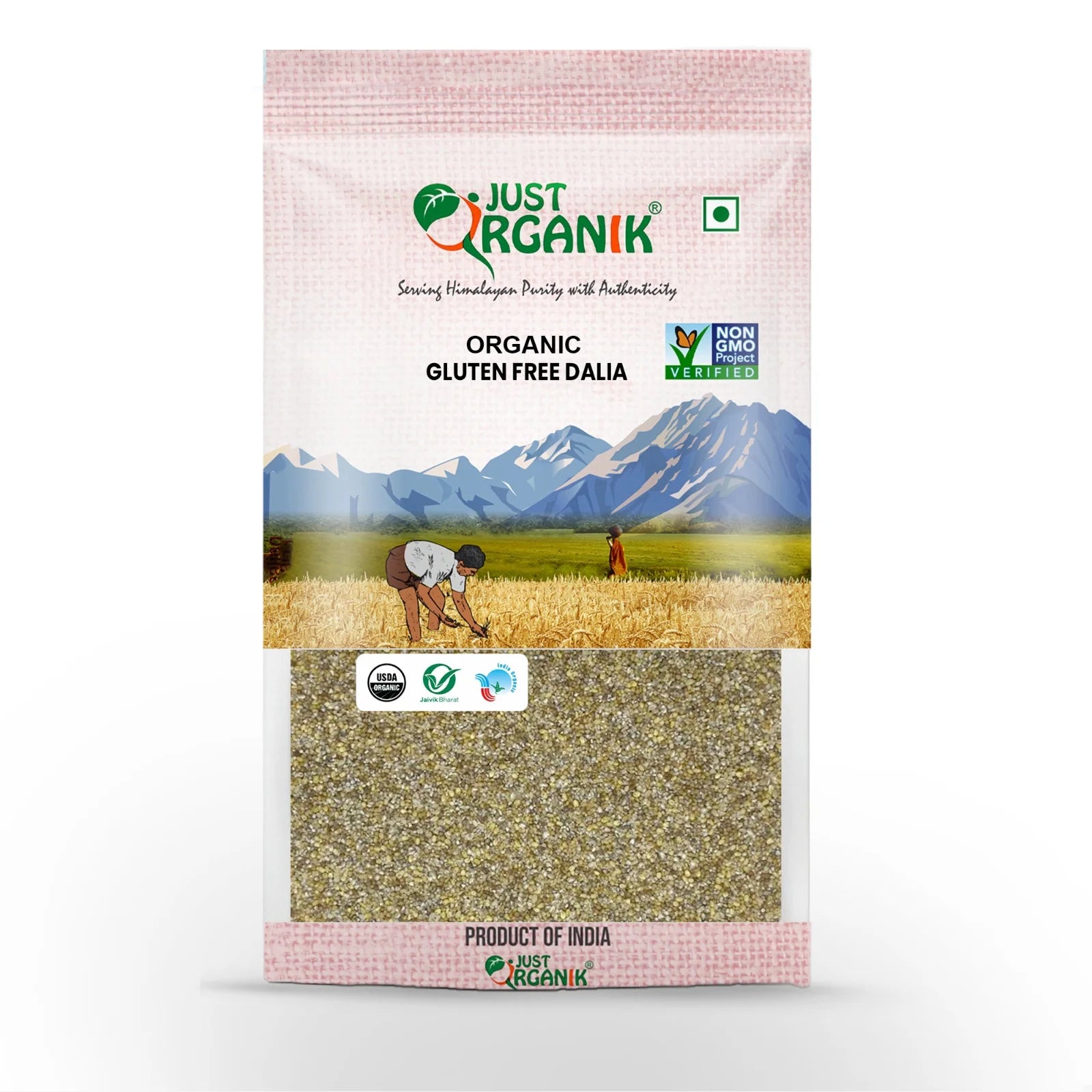 Dalia| Gluten Free Dalia - USDA Organic-  Just Organik - 500gm