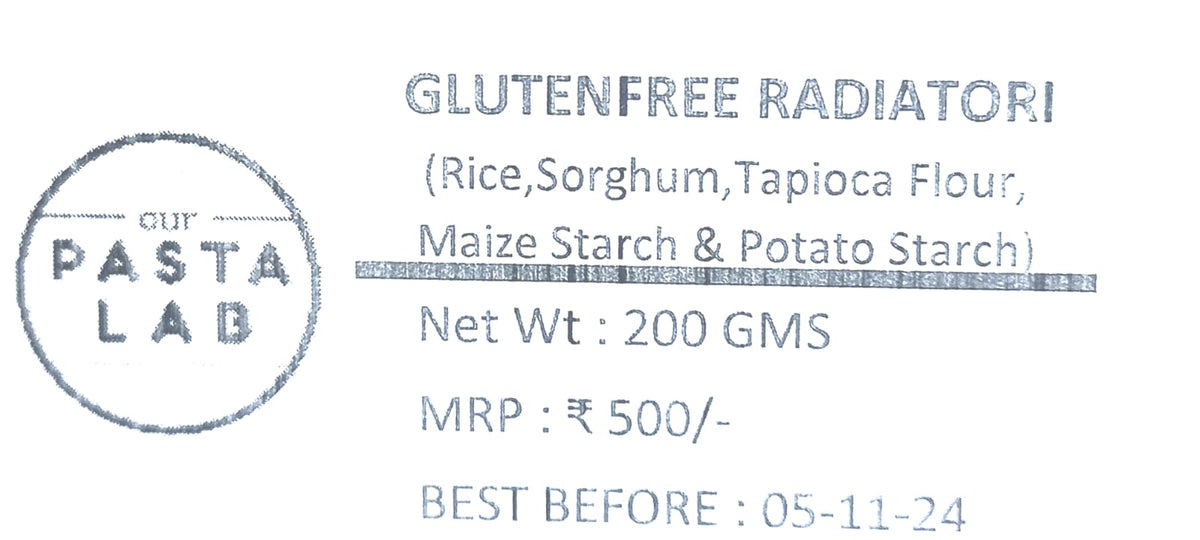 Pasta | Radiatori Pasta - Gluten Free - Our Pasta Lab – 200gm