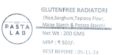 Pasta | Radiatori Pasta - Gluten Free - Our Pasta Lab – 200gm