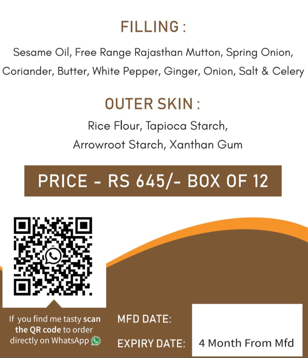 Momos | Gluten Free Mutton Momos - Frozen - With Homemade Jhol - Free Range Mutton, No Refined Flour, No Preservatives &amp; No Flavour Enhancers – Nature’s Soul – Box of 12