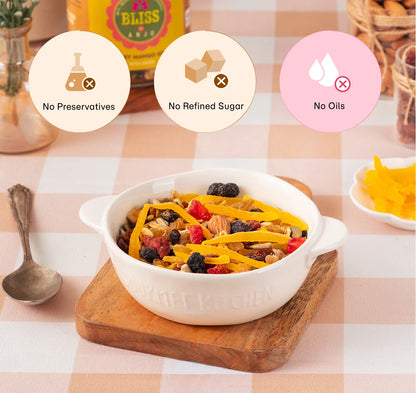 Granola | Goji Berry Mango Granola  With Dates- Plant Based Whole Food-Gluten Free - Oil Free, No Added Preservatives, Lactose Free &amp; Diabetic Friendly - Bliss Box Foods - 250gm