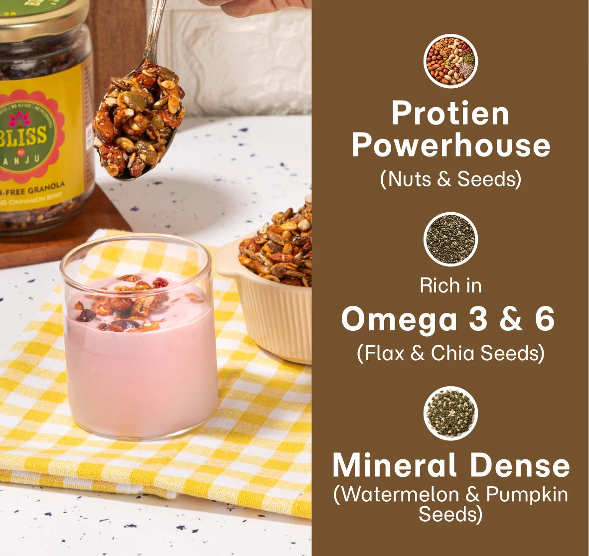 Granola | Grain Free Granola (With Almond Cinnamon Berry) - Gluten Free - Bliss Box Foods – 500gm