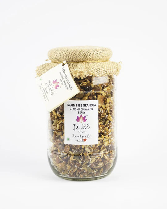 Granola | Grain Free Granola (With Almond Cinnamon Berry) - Gluten Free - Bliss Box Foods – 500gm