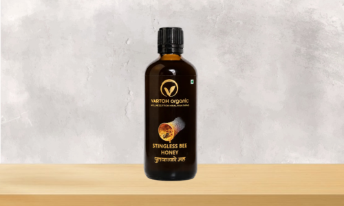 Honey |Stingless Bee Honey-Pure, Natural &amp; Premium Quality Honey-Supports Immune Health ,   - Vartoh Organic – 139gm