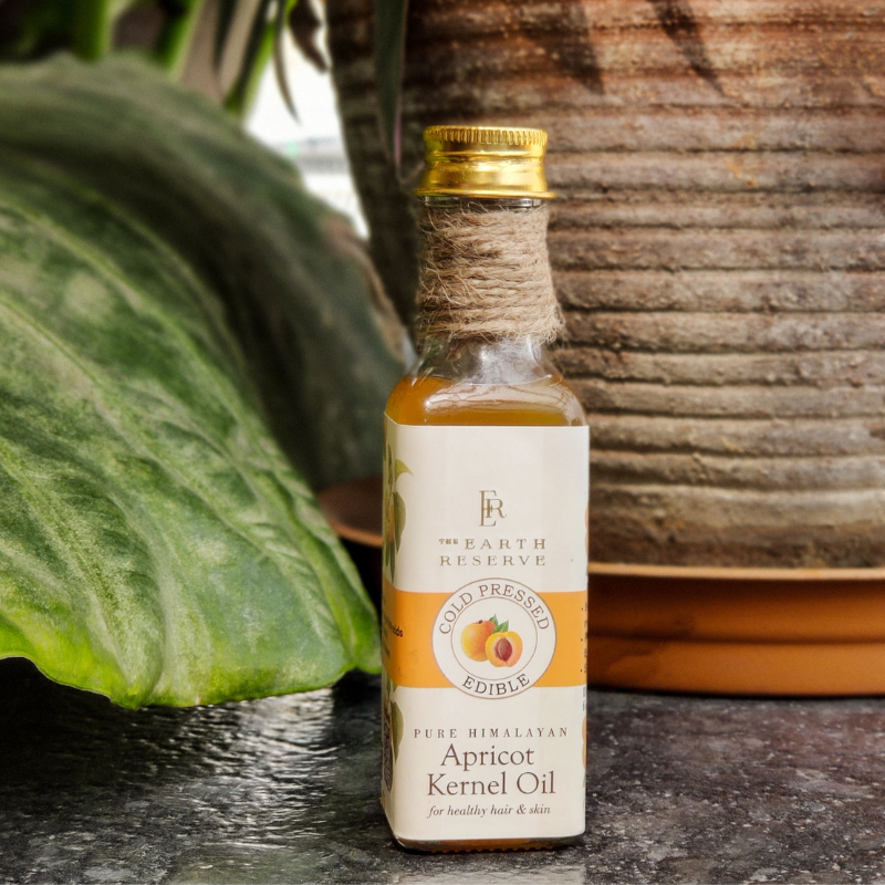 Apricot Oil | Himalayan Apricot Kernel Oil - For Healthy Skin &amp; Hair - Cold pressed - The Earth Rreserve - 100ml