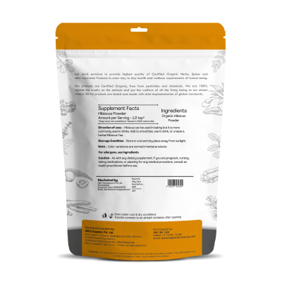 Hibiscus Powder | USDA Organic - Chemical Free - Just Jaivik  - 100gm