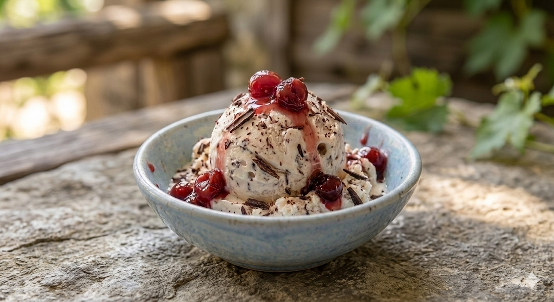 Ice Cream| Black Forest Ice Cream - Sweetened with Cane Sugar -No Artificial Flavours or Colours - Miri Kiri – 250gm