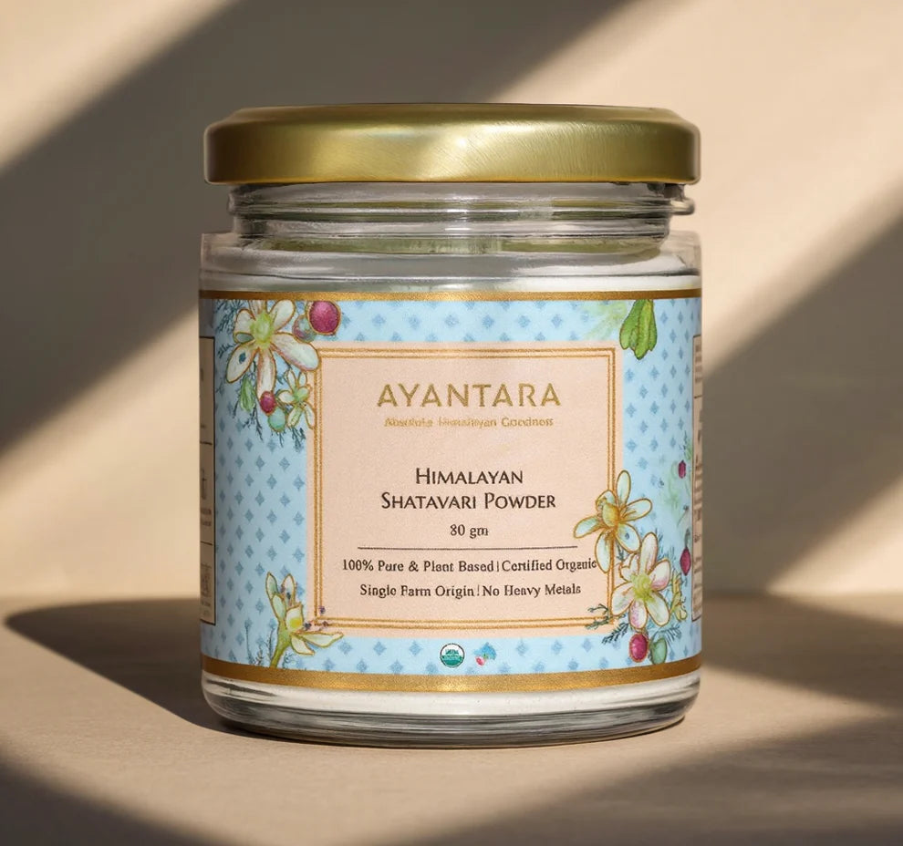 Shatvari Root Powder | Himalayan - 100 % Pure & Natural - No Heavy Metals - Ayantara - 80gm