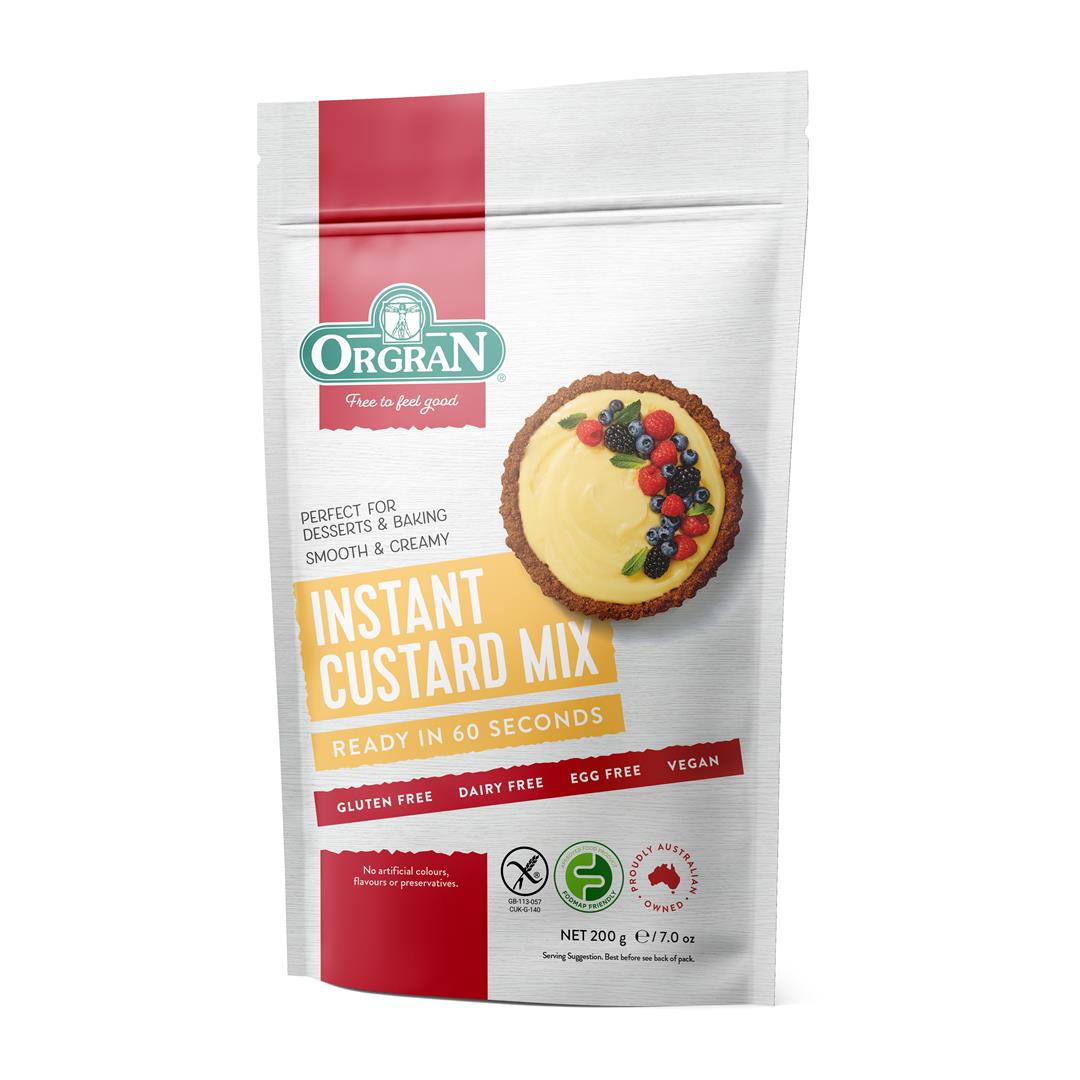 Instant Custard Mix – Vegan, Gluten Free, Dairy Free &amp; Egg Free – Orgran – 200gm