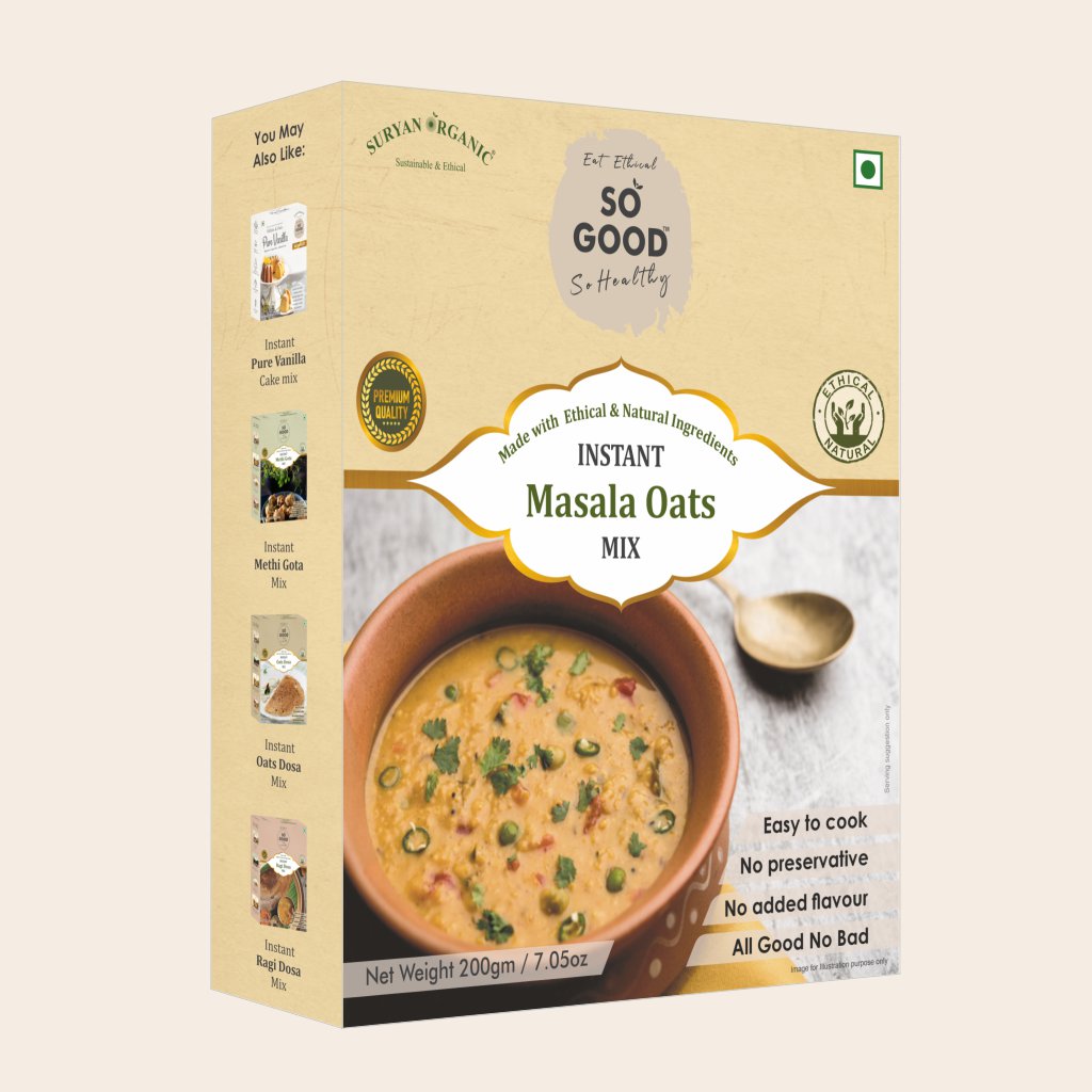 Oats | Instant Masala Oats (Made With Ethical Ingredients) - No Added Preservatives &amp; Chemical Free – SOSE – 200gm