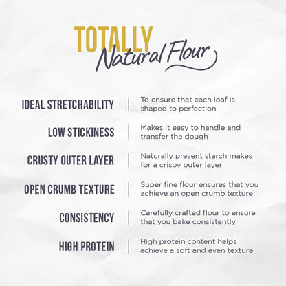 Bread Flour | Low Fat Himalayan Bread Flour - For Whole Wheat Breads, Pizzas, Sourdoughs, Buns, Baguettes - Unbleached - 12.2% Protein - Natural – Zero Added Preservatives – Raw Himalayas – 1000gm