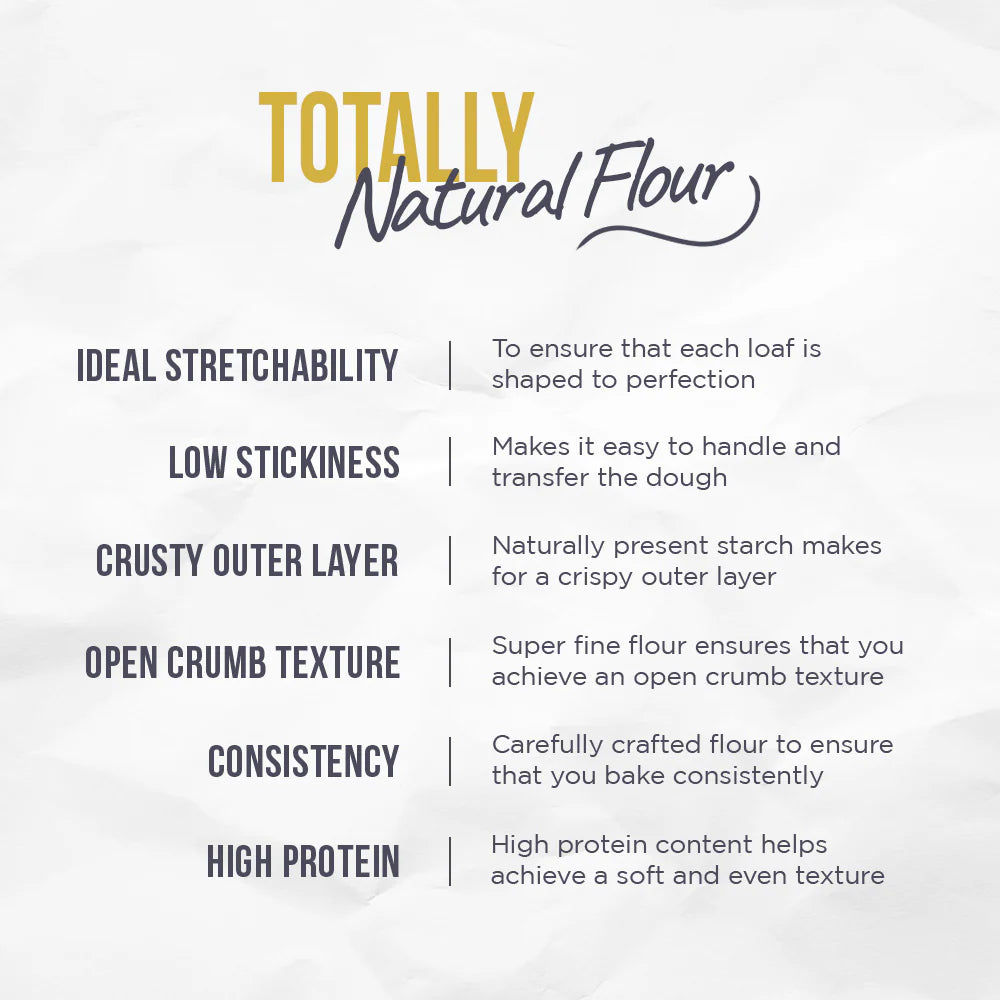 Bread Flour | Low Fat Himalayan Bread Flour - For Whole Wheat Breads, Pizzas, Sourdoughs, Buns, Baguettes - Unbleached - 12.2% Protein - Natural – Zero Added Preservatives – Raw Himalayas – 1000gm