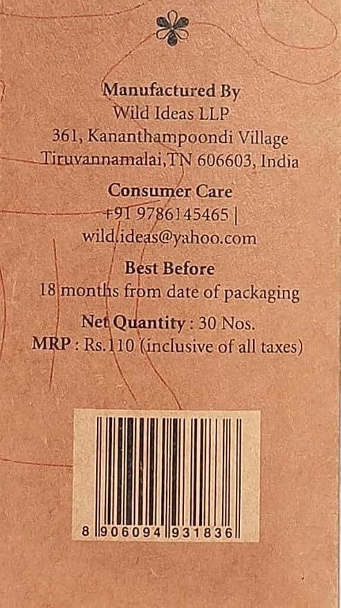 Jasmine Agarbathi - Incense Stick with Essential Oil-All Natural Blend of Bark Wood Powder  – Wild Ideas –  30 Sticks Pack