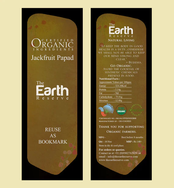 Papad | Organic Jackfruit Papad – No Added Colors, Artificial flavors Or No Additives - The Earth Reserve – 10Pieces