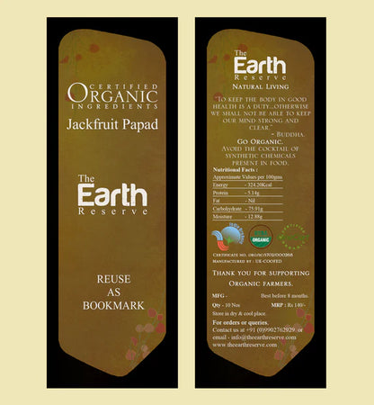 Papad | Organic Jackfruit Papad – No Added Colors, Artificial flavors Or No Additives - The Earth Reserve – 10Pieces