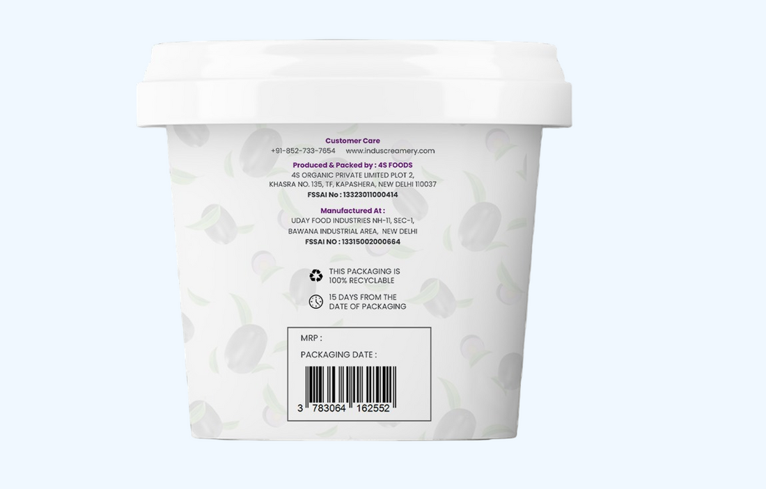 Ice Cream | Ganga Plains Jamun Ice Cream – Hand Crafted Ice Cream – 100% Natural – No Added Preservatives, No Oil Fat & No Stabilisers – INDUS CREAMERY – 100ml