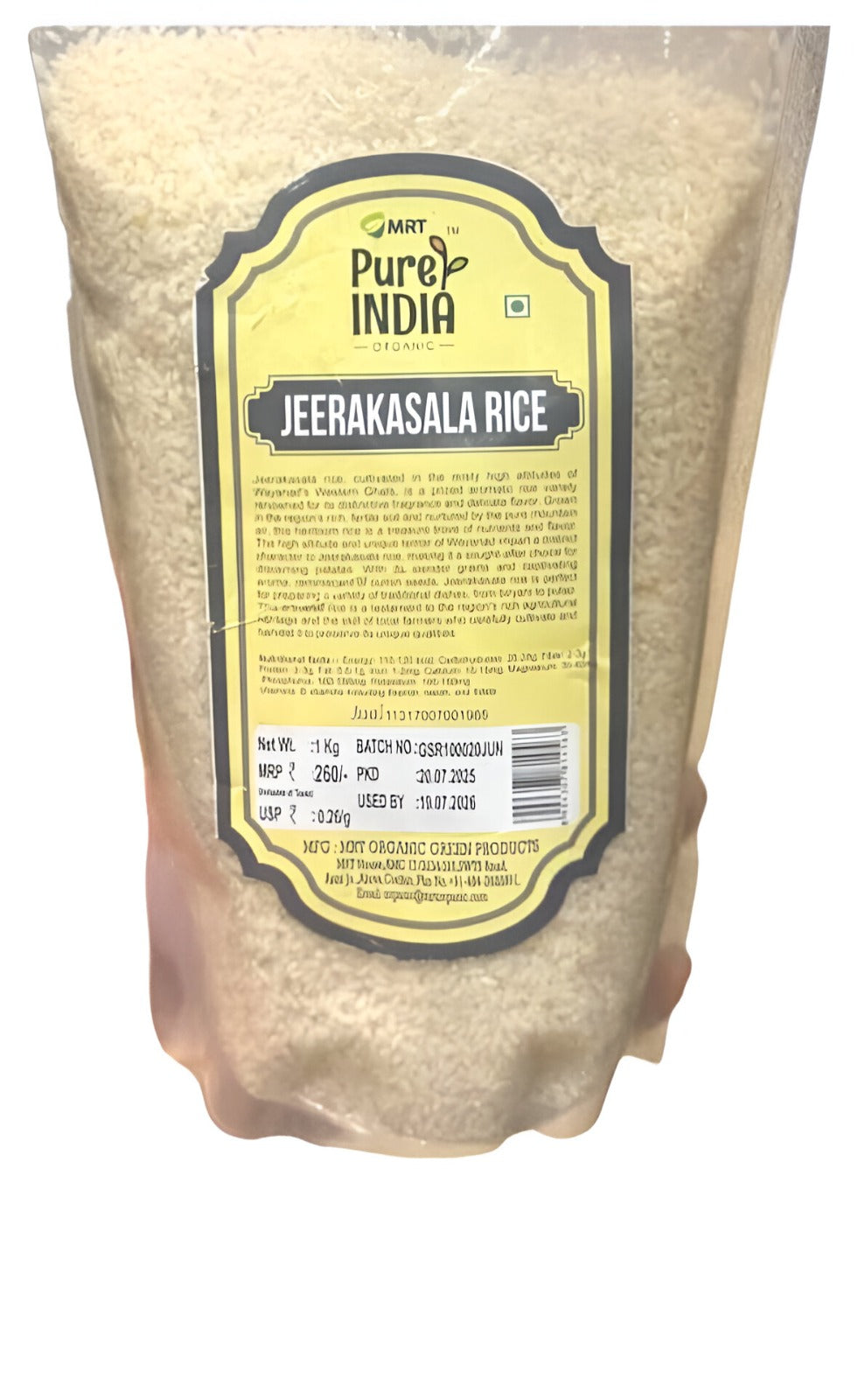 Rice | Jeerakasala Rice - Mrt Organic - 1000gm