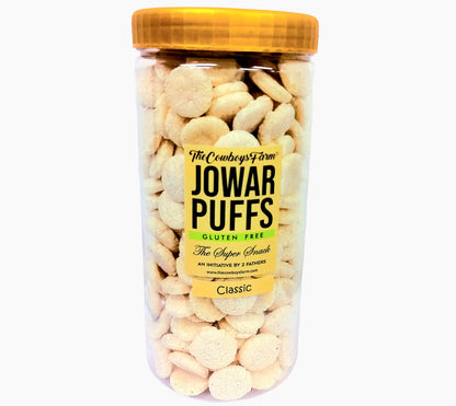 Jowar Puffs | (Classic) – Gluten Free, No Flavor Enhancer, No Artificial Colors &amp; No Added Preservatives – Natural Ingredients – The Cow Boys Farm – 140gm
