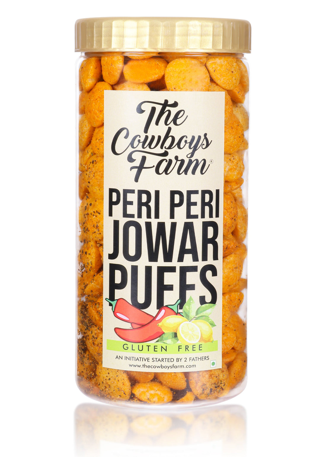 Jowar Puffs | (Peri Peri Jowar Puff) – Gluten Free, No Flavor Enhancer, No Artificial Colors &amp; No Added Preservatives - Natural Ingredients - The Cow Boys Farm – 140gm