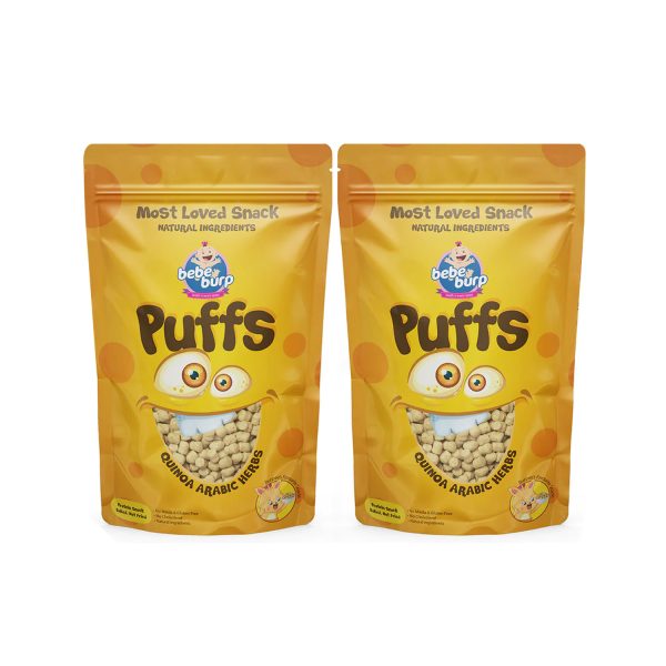 Puffs | Quinoa Puffs for Baby - Arabic Herbs – Gluten Free, Cholesterol Free, No Added Preservatives &amp;amp; No Trans Fat – Bebe Burp – 35gm