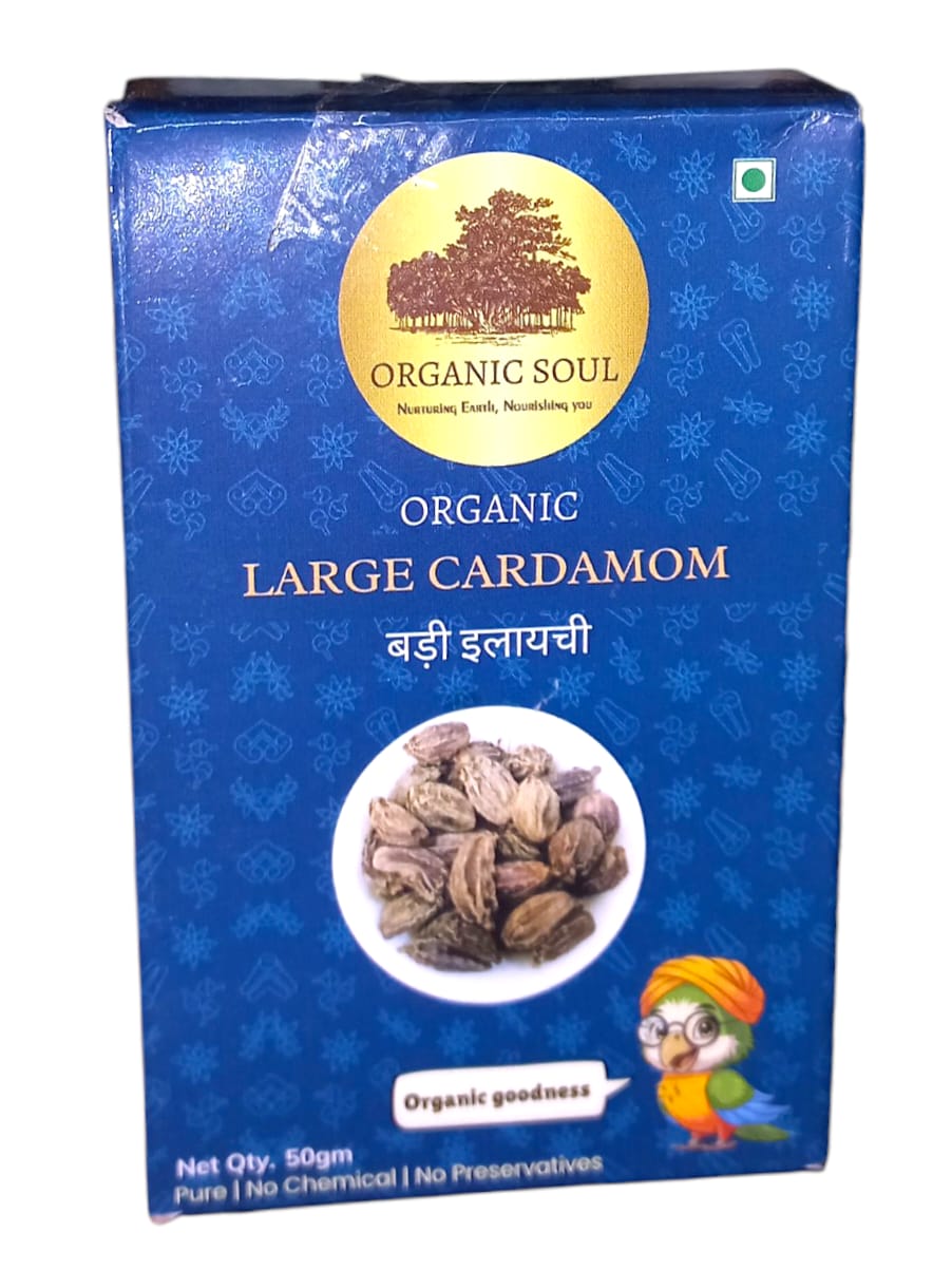 Cardamom | Large – USDA Organic – No Chemical &amp; No Added Preservatives – Organic Soul – 50gm