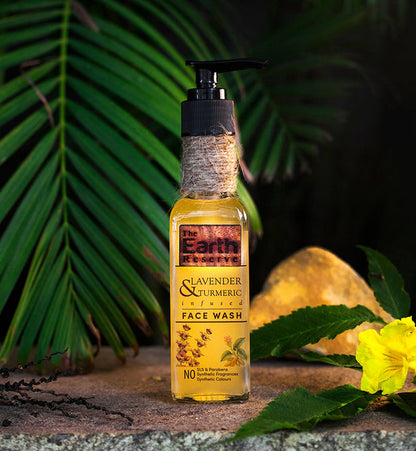 Face Wash | Lavender &amp; Turmeric - Parabens Free, No Synthetic &amp; No Added Chemical - The Earth Reserve - 100ml