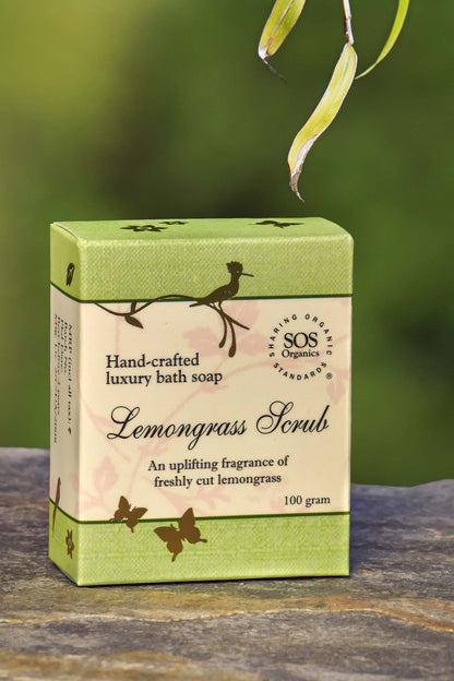 Lemongrass Scrub Luxury Bath Soap - SOS Organics - 100gm