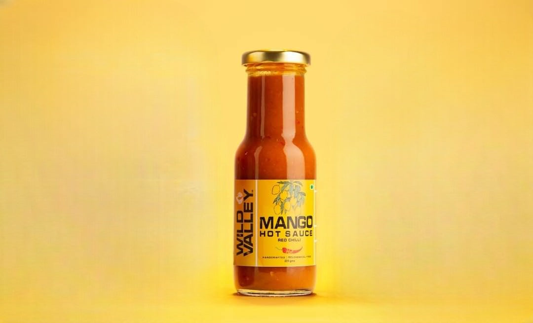 Mango Red Chilli Hot Sauce – Natural – Indian – Vegan &amp; No Added Chemicals – Wild Valley – 225gm