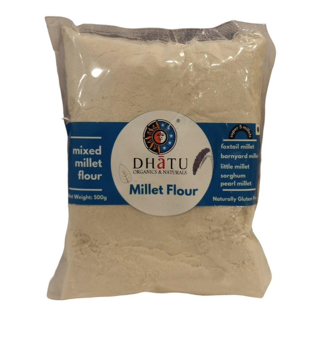 Millet Flour | Mixed Millet Flour - Naturally Gluten Free - Dhatu Organic - 500gm