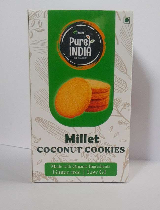 Cookies | Millet (Coconut) - Gluten Free &amp; Low Gi- Mrt Organics - 100gm