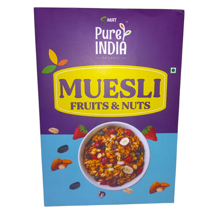 Muesli | Fruits &amp; Nuts Muesli – Supports Bone Health – High In Antioxidant And Whole Grain &amp; No Added Preservatives – Mrt Organic – 500gm
