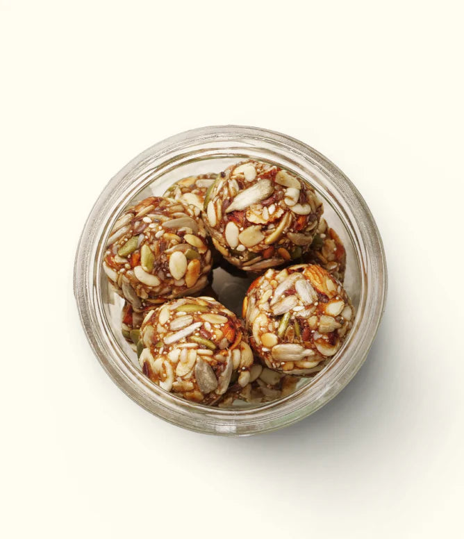 Ladoos | Multi Seeds Dates Ladoos - Whole Food Plant Based - Gluten Free, Oil Free, Preservatives Free & Refined Sugar Free - Bliss Box Food - 250gm