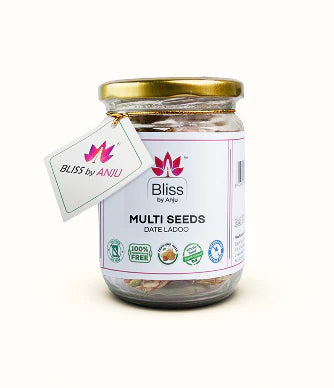 Ladoos | Multi Seeds Dates Ladoos - Whole Food Plant Based - Gluten Free, Oil Free, Preservatives Free & Refined Sugar Free - Bliss Box Food - 250gm