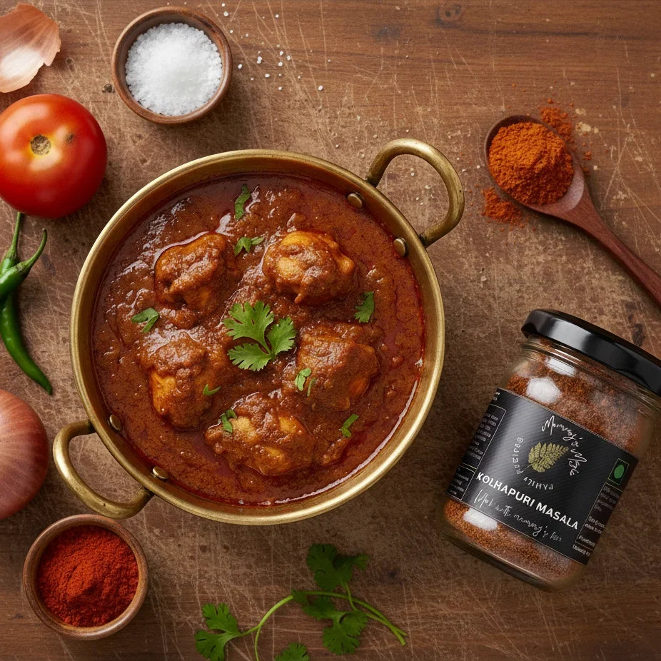 Seasoning | Kolhapuri Masala- Vegan -Handcrafted flavour - No Preservatives or artificial additives – Mummy&