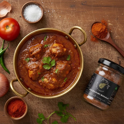 Seasoning | Kolhapuri Masala- Vegan -Handcrafted flavour - No Preservatives or artificial additives – Mummy&