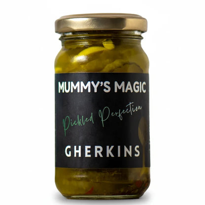 Pickled | Gherkins Pickled Perfection-Sweet &amp;amp; Sour Sliced Pickled Gherkins in Brine - Vegan -Handcrafted flavour - No Preservatives or artificial additives – Mummy&