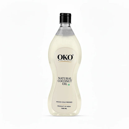 Coconut Oil | Wood Cold Pressed Natural Coconut Oil - No Preservatives , NO Trans Fat - OKO Whole Food - 200ml