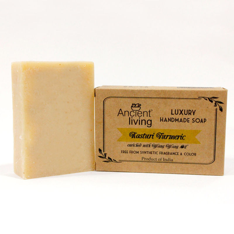Kasthuri Turmeric Luxury Handmade Soap - Ancient living - 100gm