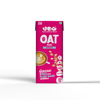 Oat Drink | Barista Edition – 80% More Protein &amp; Dietary Fibers – Cruelty Free, Soya Free, Non GMO, No Added Sugar, Preservatives, Cholesterol, No Artificial Flavors &amp; Colors – VDC – 180ml