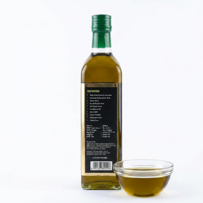 Avocado Oil | Extra Virgin Avocado Cooking Oil (Salad Oil)-USDA Organic, Gluten Free, Vegan - Cold Pressed-No Preservatives, Non Gmo -MRT Organics- 500ml