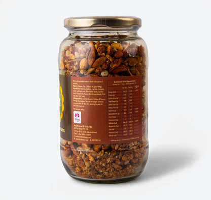 Omega 3 Nuts &amp; Seeds Trail Mix | Plant Based Whole Food - Oil Free, No Added Preservatives, Lactose Free &amp;amp; Diabetic Friendly - Bliss Box Foods - 500gm