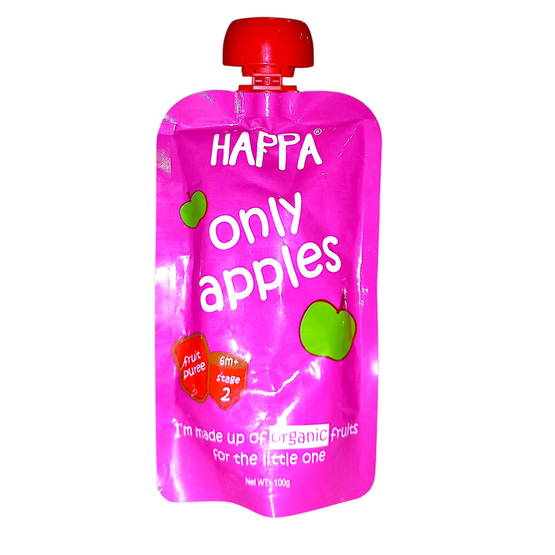 Puree | Only Apple Puree – Gluten Free, No Added Sugar, No Salt, No Added Flavours, Colours & No Added Preservatives – Happa – 100gm