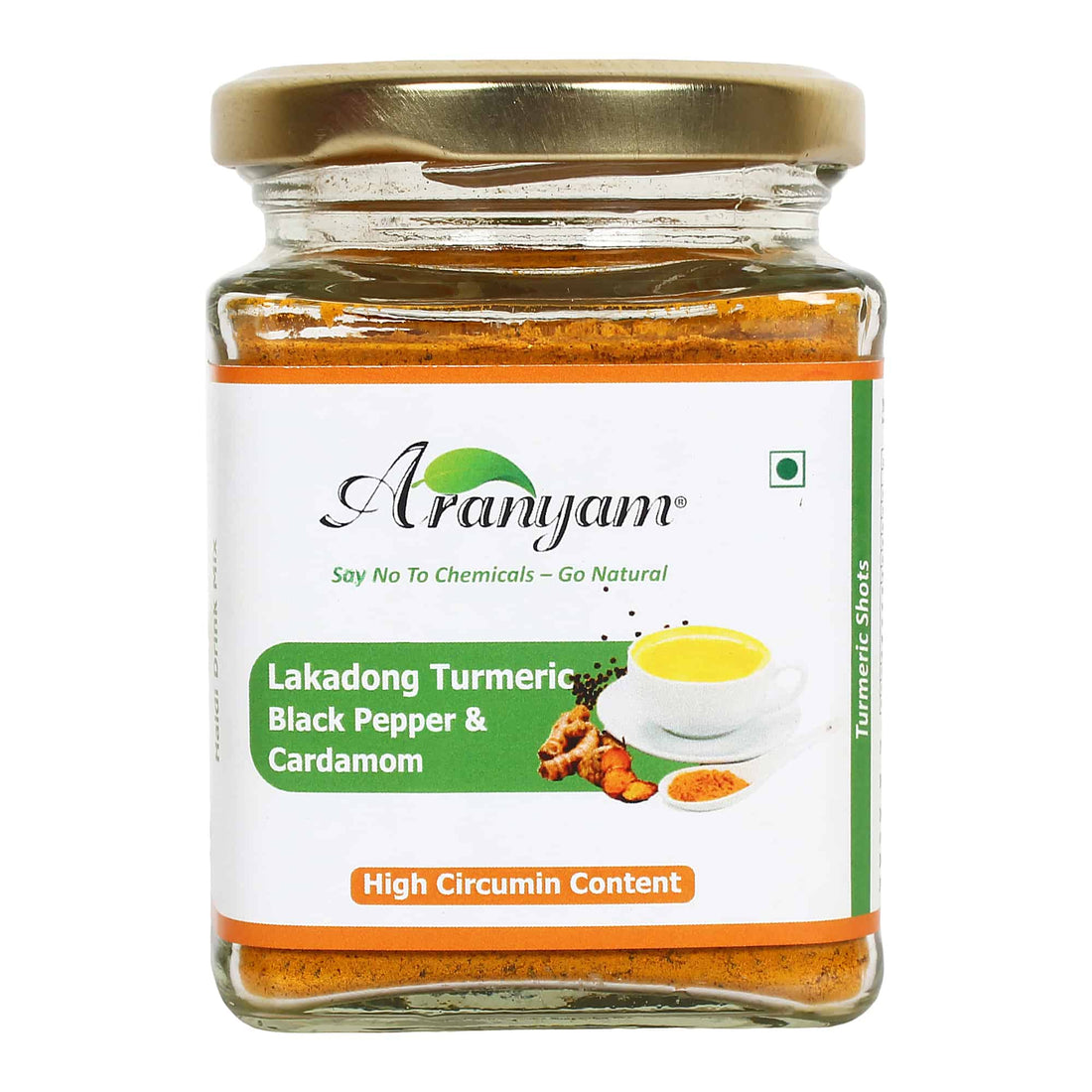 Lakadong Turmeric | Lakadong Turmeric Mix With Black Pepper & Cardamon - Immunity Booster – No Artificial Colors, Additives & No Added Preservatives - Aranyam - 100gm