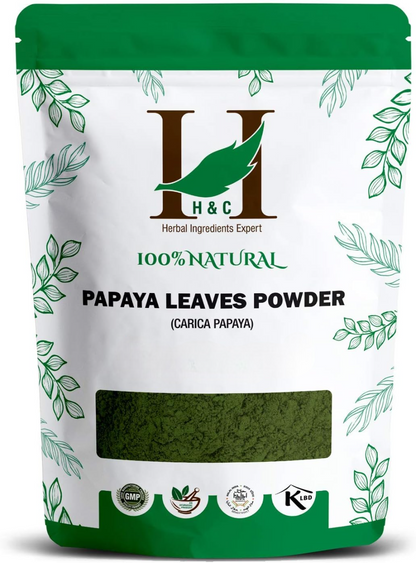 Papaya Leaves Powder | (Carica Papaya) - 100% Natural - No Added Additives - H&amp;amp;C - 100gm